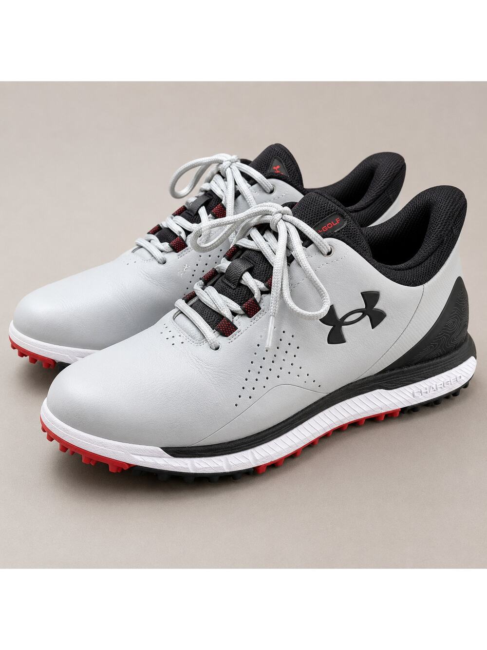 Under Armour Charged Assert Golf Shoes White Gray Men’s Size 9 Waterproof